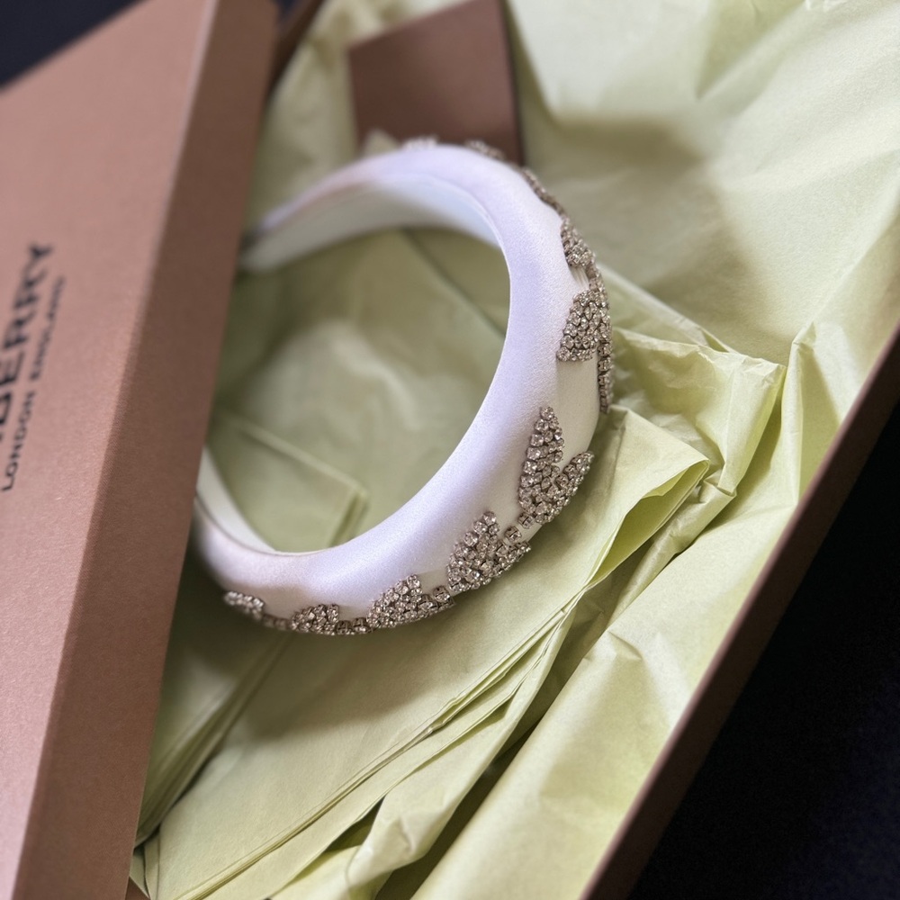 HEADBAND BURBERRY Embellished in optic white new